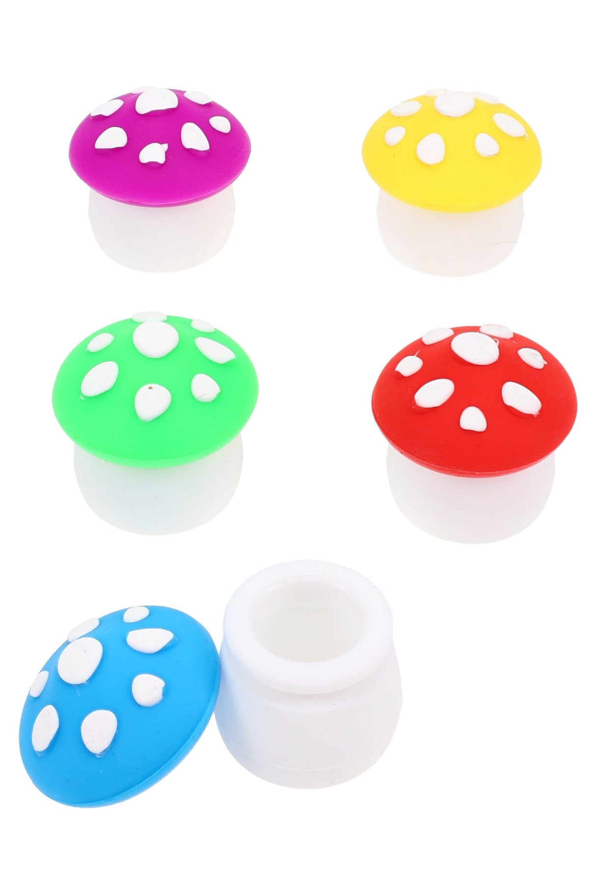 Silicone Mushroom Jar – 1.25″ - Assorted Colors