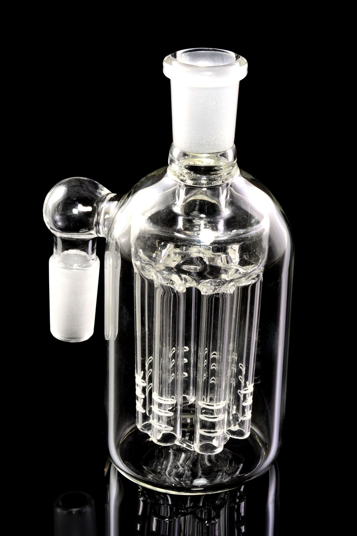 Glass-on-Glass 14.5 mm Male-to-Female 90° Ash Catcher – 8-Arm Tree Perc – 4½″