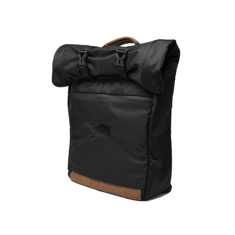 Cali Crusher Backpack Roll Up in Black - Front View, Smell-Proof and Silicone Base