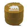 Cali Crusher Homegrown 4-Piece Grinder in Gold, Quicklock Feature, for Dry Herbs - Front View