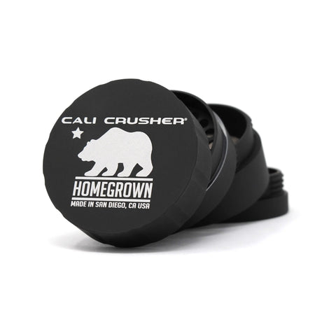 Cali Crusher Homegrown 4-Piece Pocket Grinder in Black - Angled Front View