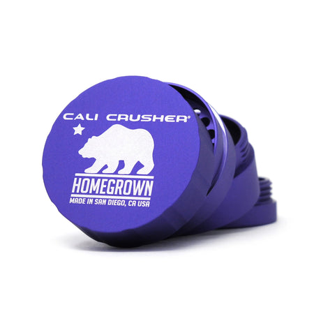 Cali Crusher Homegrown 4-Piece Pocket Grinder in Purple - Angled Front View