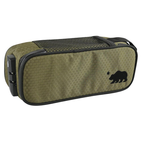 Cali Crusher Medium Locking Soft Case in Green - Smell-Proof and Secure Storage Side View