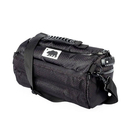 Cali Crusher Cali Duffle 12" Standard in Black - Angled Side View with Logo