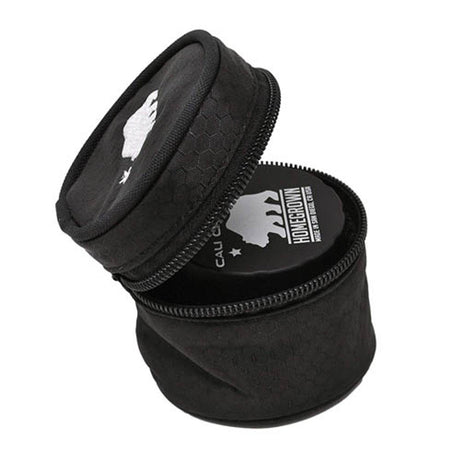 Cali Crusher Grinder Case with Locking Zipper, 3"x3.5" Smell-Proof Silicone - Open View