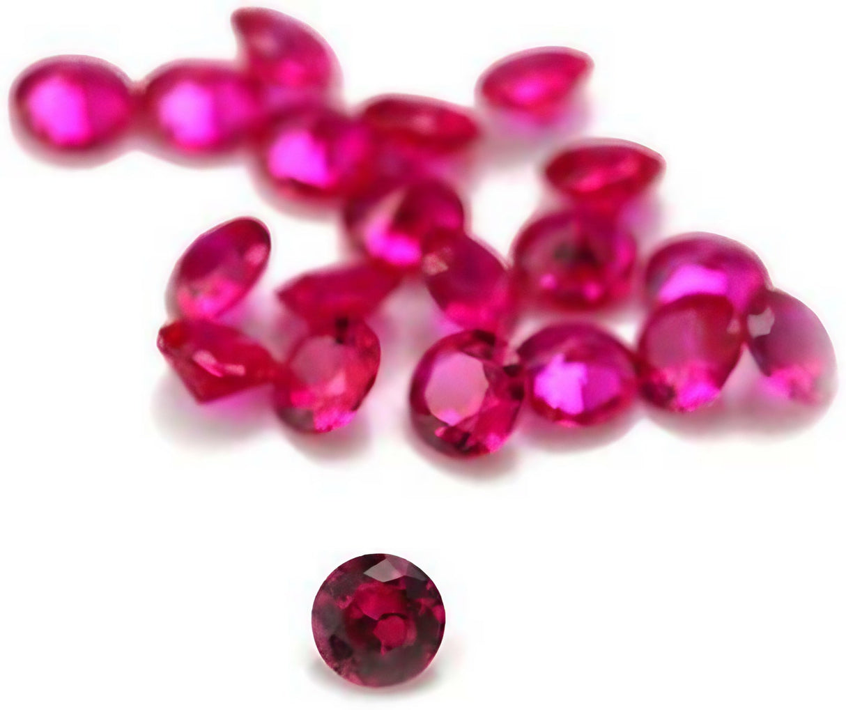 Calibear 6mm Pink Diamond Cut Terp Pearls, Set of 10, for Dab Rigs - Top View