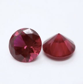Calibear 6mm Ruby Diamond Cut Terp Pearls, Set of 10, for Dab Rigs - Close-up View
