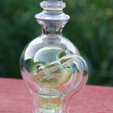 Calibear Ball Rig Carta Attachment in clear glass, side view, designed for vaporizer customization