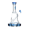 Calibear Bell Rig in Blue - Compact 6" Beaker Dab Rig with Borosilicate Glass, Front View