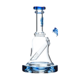 Calibear Bell Rig in Blue - Compact 6" Beaker Dab Rig with Borosilicate Glass, Front View