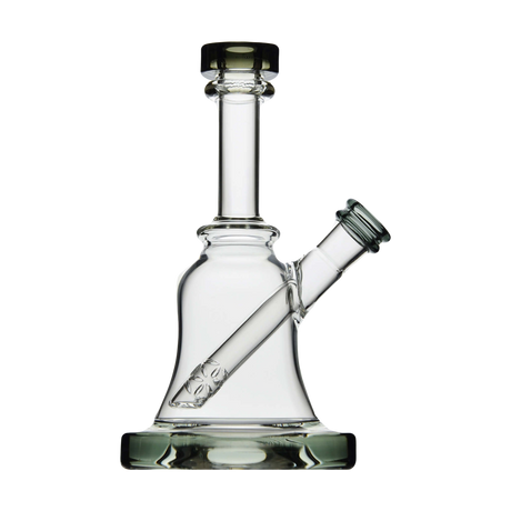 Calibear Bell Rig clear borosilicate glass dab rig with 14mm joint, front view on white background