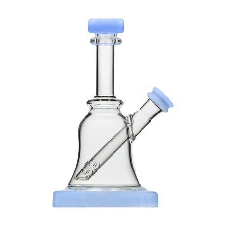 Calibear Bell Rig - Clear Glass with Blue Accents - Front View - Portable Beaker Design