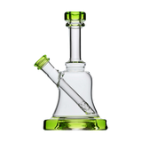 Calibear Bell Rig in Lime Green, Compact 6" Borosilicate Glass Dab Rig with Beaker Design