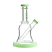 Calibear Bell Rig in Milk Green, compact 6" borosilicate glass dab rig with beaker design, front view