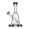 Calibear Bell Rig dab rig in transparent black, front view on a white background, compact beaker design, 14mm joint