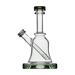 Calibear Bell Rig dab rig in transparent black, front view on a white background, compact beaker design, 14mm joint