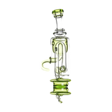 Calibear Carta Attachment Klein in Lime Green, Thick Borosilicate Glass, Side View