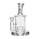 Calibear Colored Mini Can Dab Rig in Clear with Beaker Design, Front View on White Background