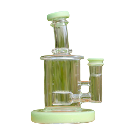 Calibear Colored Mini Can Dab Rig in Milky Green, Beaker Design, 6.5" with 14mm Joint