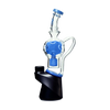 Calibear Exosphere Puffco Peak Glass Top in Milky Blue with sleek design on white background