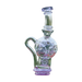 Calibear Exosphere Puffco Peak Glass Top in Purple with Bubble Design - Outdoor Side View