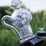 Calibear Exosphere Puffco Peak Glass Top with intricate bubble design for enhanced vapor cooling