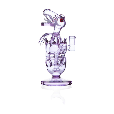Calibear Fab Dino Dab Rig in Green - Front View with Quartz Banger