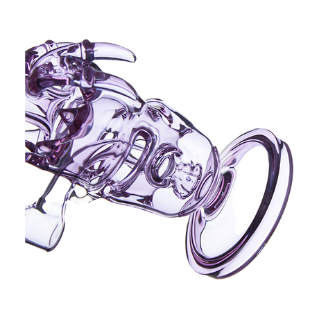 Calibear Fab Dino Dab Rig in Green, Beaker Design, 8" Height, 14mm Quartz Joint - Side View