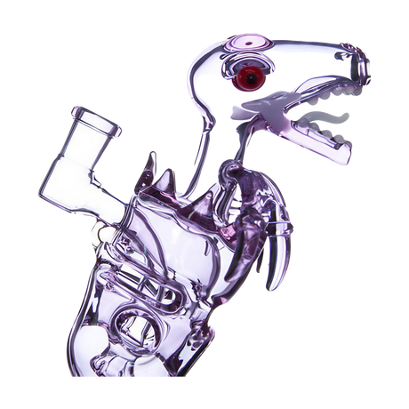 Calibear Fab Dino Dab Rig in Green - Beaker Design with Quartz Material - Side View