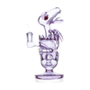 Calibear Fab Dino Dab Rig in Purple - Side View with Quartz Banger
