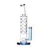 Calibear Flower Straight Fab-v2 Bong with Bubble Design and 18-19mm Joint - Blue Variant