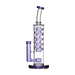 Calibear Flower Straight Fab-v2 Bong in Purple with Unique Bubble Design and Percolator, Front View