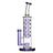 Calibear Flower Straight Fab-v2 Bong in Purple with Unique Bubble Design and Percolator, Front View