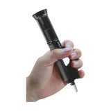 Calibear Giant Vape in black, showcasing e-nail design, battery power, for concentrates, with multiple views and diagram