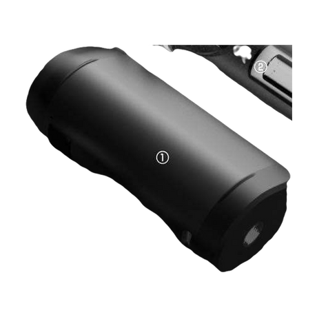Calibear Giant Vape in black with E-Nail design, battery power, for concentrates - top view