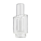 Calibear High Five Duo Glass Attachment for Vaporizers, Clear Beaker Design, Heavy Wall, 4.5" Front View