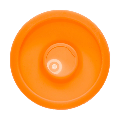 Calibear Led Silicone Base for Dab Rigs, vibrant orange color, top view on a white background