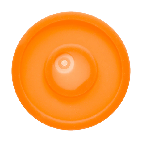Calibear LED Silicone Base for Dab Rig, Orange, Borosilicate Glass, Top View