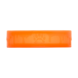 Calibear Led Silicone Base for Dab Rigs, Orange with Paw Print Design, Front View