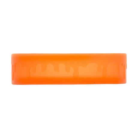 Calibear Led Silicone Base for Dab Rigs, Orange, Front View on Seamless White Background