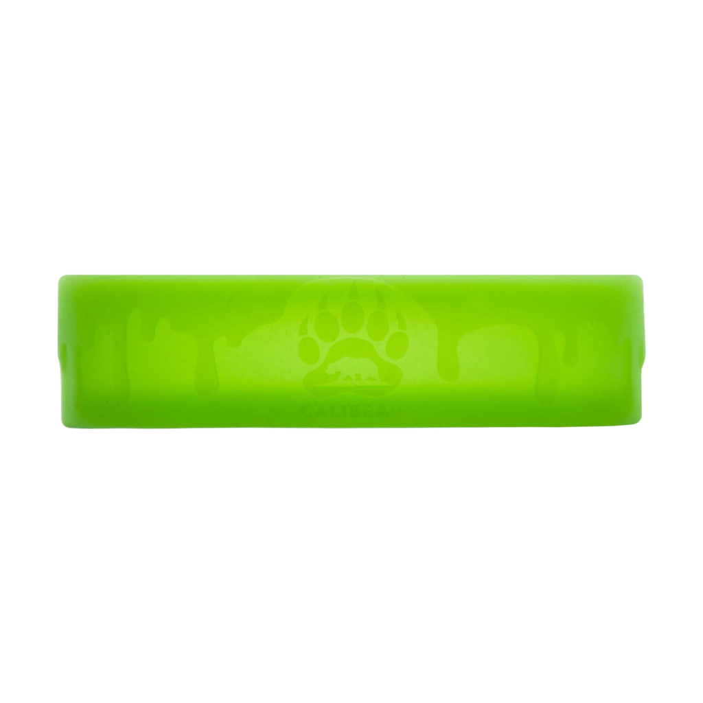 Calibear LED Silicone Base for Dab Rigs, Neon Green, Front View