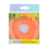 Calibear LED Silicone Base for Dab Rig in Orange, Front View on Retail Packaging