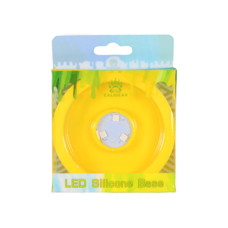 Calibear LED Silicone Base for Dab Rigs - Vibrant Yellow - Front Packaging View