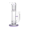 Calibear Natty Treecycler bong in Milky Purple with 18-19mm joint size, front view on white background