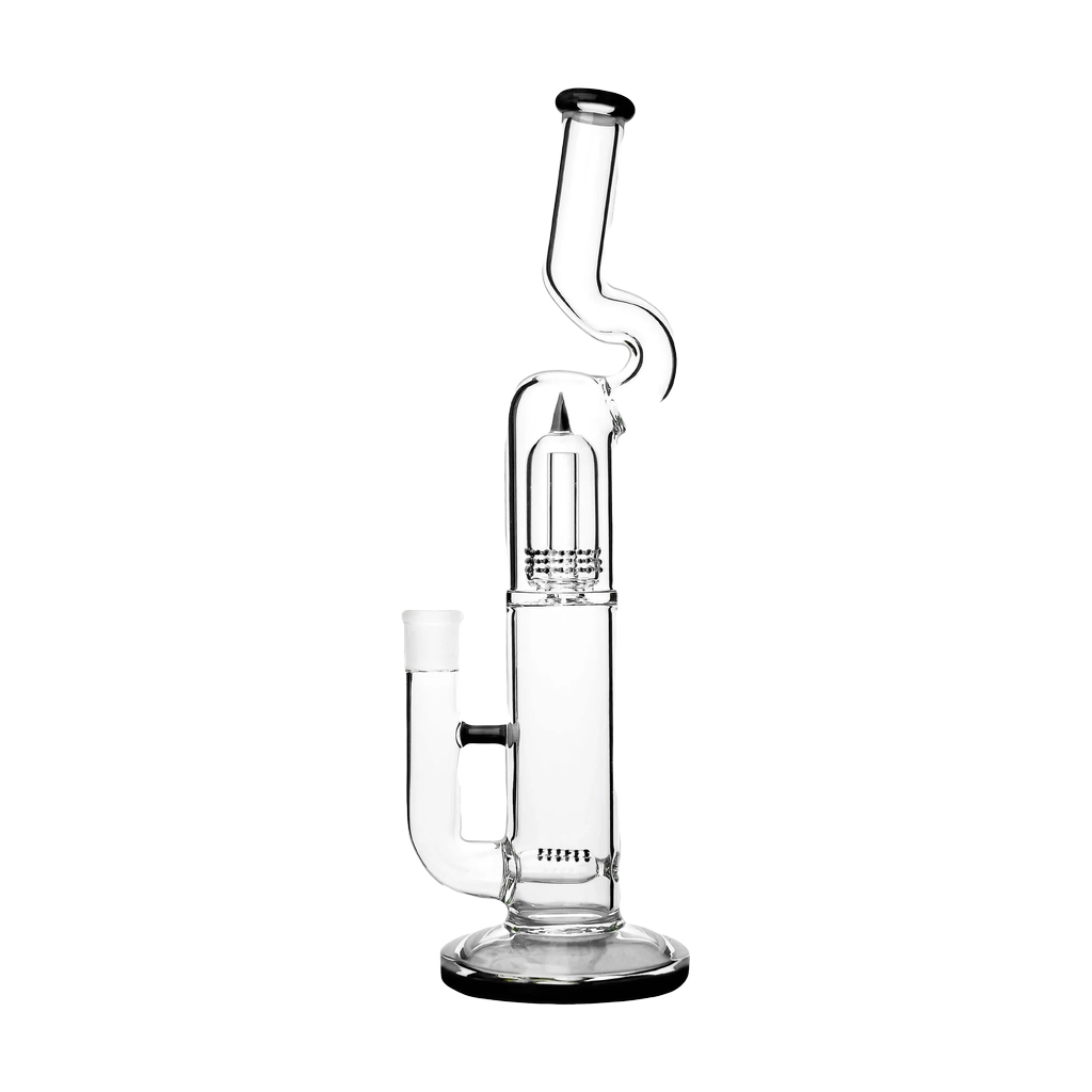Calibear Natty Treecycler in Transparent Black, 16" tall, front view on white background