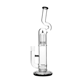 Calibear Natty Treecycler in Transparent Black, 16" tall, front view on white background