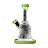 Calibear Premium Sandblasted Bell Rig, 6" compact size, with detailed etching and percolator, front view