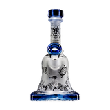 Calibear Sandblasted Bell Rig, portable 6" design with intricate patterns and smooth percolation, front view