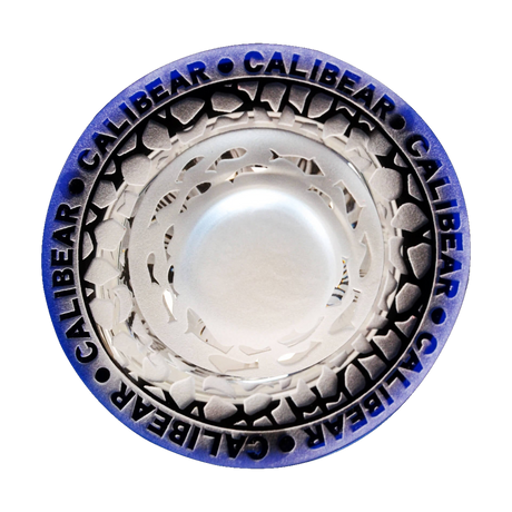 Calibear Premium Sandblasted Bell Rig top view, compact and portable design for concentrates
