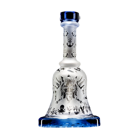 Calibear Premium Sandblasted Bell Rig featuring intricate design, 6" height, and percolator for smooth hits